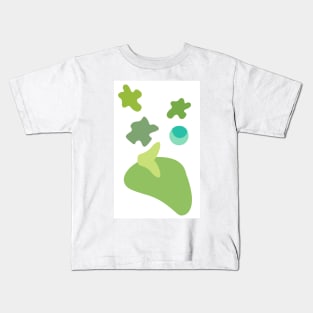 Blue Green Abstract Kids T-Shirt